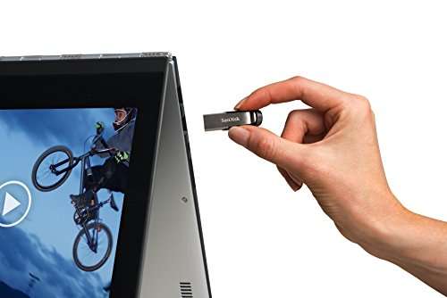 SanDisk Ultra Flair 128GB, USB 3.0, 150MB/s Read, Durable, Sleek Metal Casing, Silver/Black