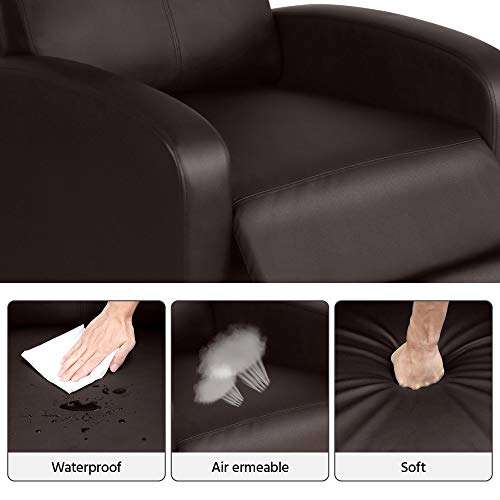 Yaheetech Brown Recliner Armchair - £93.09 with voucher sold and FB Yaheetech @ Amazon