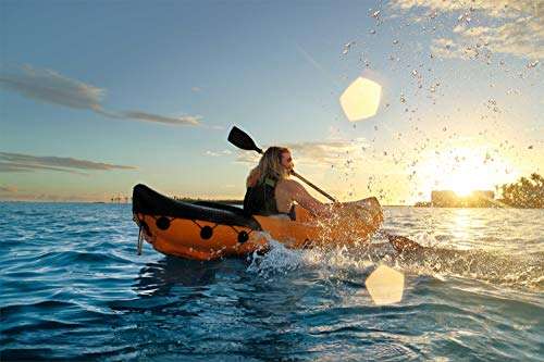 Hydro-Force Rapid Kayak | 2 Person Inflatable Kayak Set with Seats, Backrest, Paddles - £99.99 - Sold by Spreetail / Fulfilled by Amazon