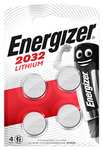 Energizer CR2032 Batteries, Lithium Coin, 4 Pack - £3.35 @ Amazon / Dispatches and Sold by Peak247