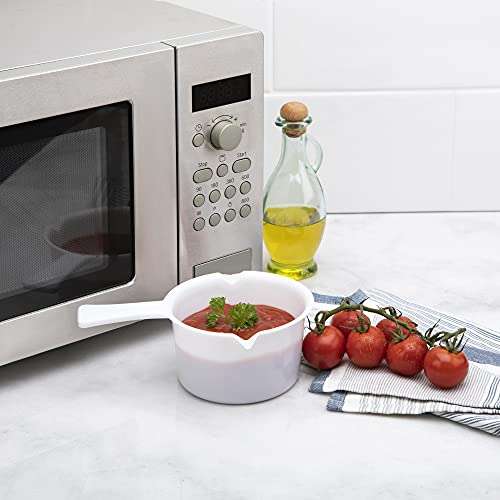 Microwave It Microwave Sauce Pan, White, 500 ml - £2 @ Amazon