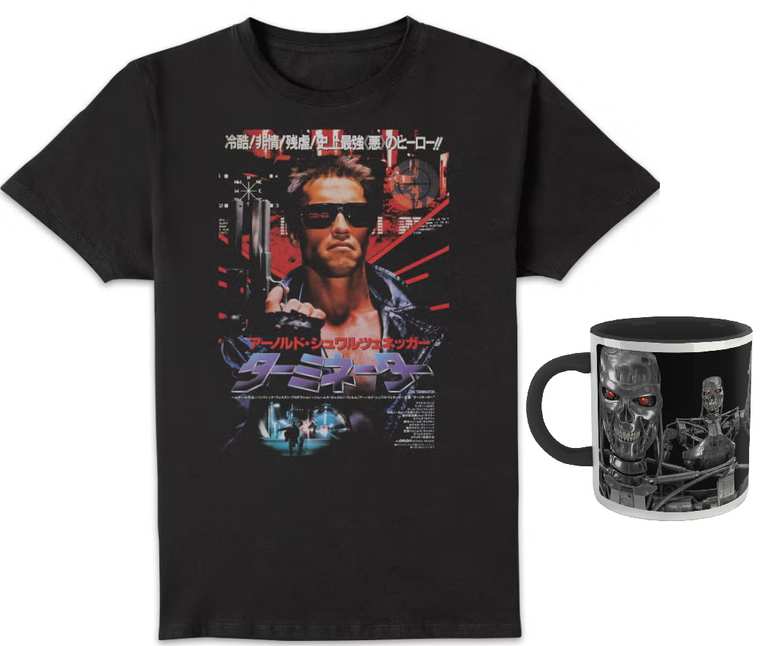 The Terminator Japanese Movie Poster Men's T-Shirt and Mug