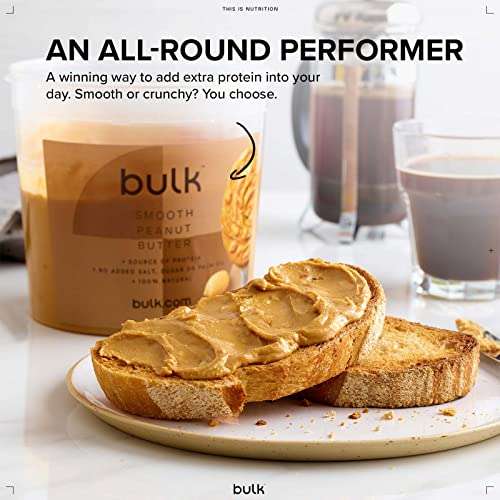 Bulk Natural Roasted Peanut Butter Tub, Smooth, 1 kg - £3.79 (or £3.41 with Subscribe and Save) @ Amazon