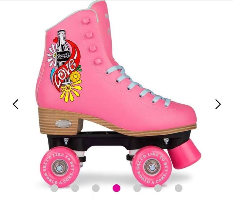 Rookie skates for junior girls in sizes 3, 4, 5. Available in pink