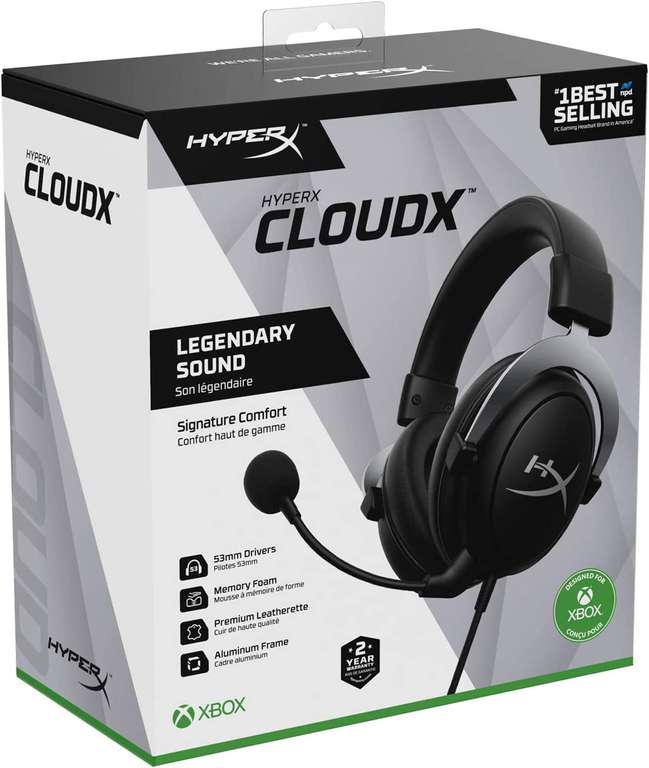 HyperX CloudX - Officially Licensed Xbox One & Xbox Series X Gaming Headset £21.99 delivered using voucher - Prime Exclusive @ Amazon