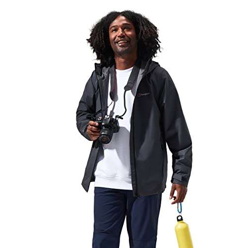 Berghaus Men's Paclite 2.0 Gore-Tex Waterproof Shell Jacket, Carbon (XS/S/M/L)