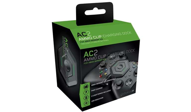 Gioteck AC-2 Ammo Clip Charging Dock For Controller Xbox (Black) £1.99 at Argos - Free Click & Collect (limited stock)