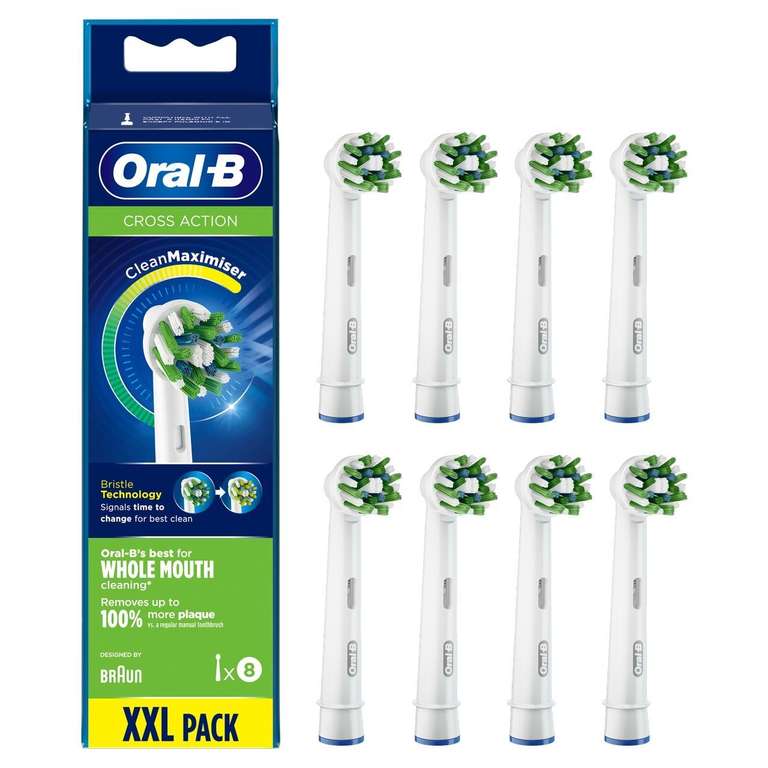 Oral-B Cross Action Toothbrush Heads (Pack of 8) - £15 @ Morrisons