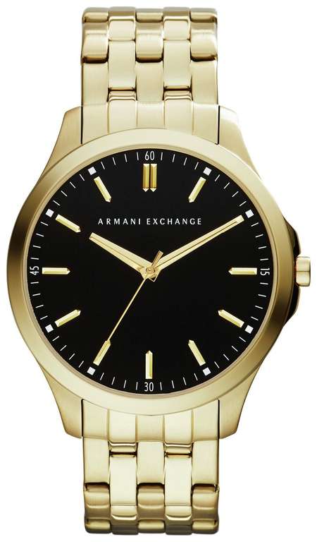 Armani Exchange Black Dial Gold Coloured Watch + Free C&C
