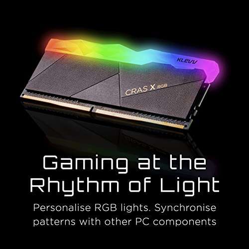 KLEVV CRAS X RGB DDR4 32GB (2x16GB) 3200MHz CL16 Gaming Memory XMP 2.0 High Performance Overclocking - £56.22 @ Amazon