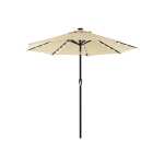 SONGMICS 2.7m Beige Patio Parasol Sun Umbrella with LED Lights £45.90 with code @ SONGMICS
