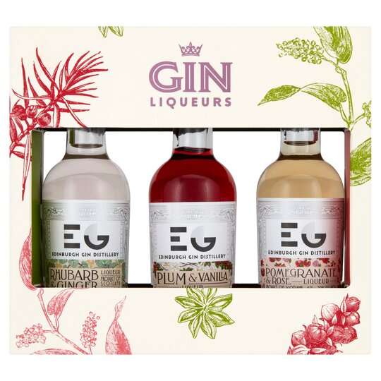 Edinburgh Gin liqueurs 3x 5cl Selection Gift Set £4 @ Tesco Derby