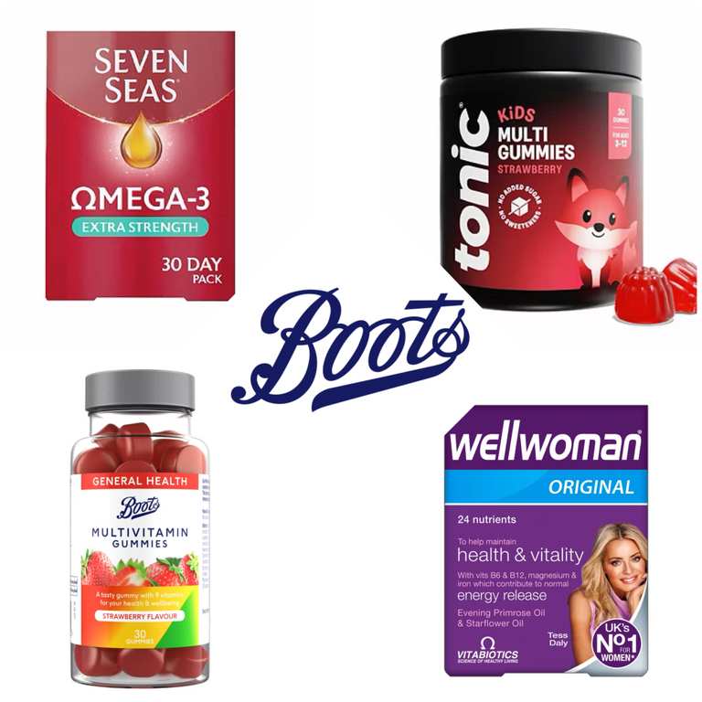 3 For 2 On 1000'S Selected Vitamins & Supplements + Extra 20% Off With Code + Free Delivery Over £25, Free Next Day Delivery On £30 Spend