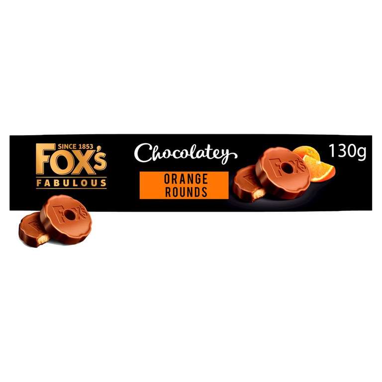 Fox's Biscuits Chocolatey Orange Rounds 130G £1.25 Clubcard Price @ Tesco