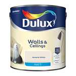 Dulux Matt Emulsion Paint For Walls And Ceilings - Almond White 2.5 Litres