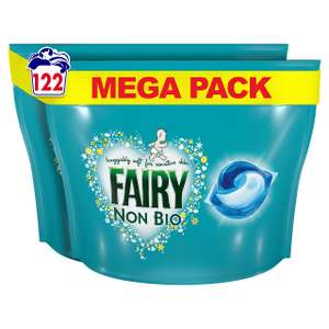 Fairy Non Bio All-in-1 PODS Laundry Detergent Washing Liquid Tablets / Capsules, 122 Washes (61x2)For Sensitive Skin