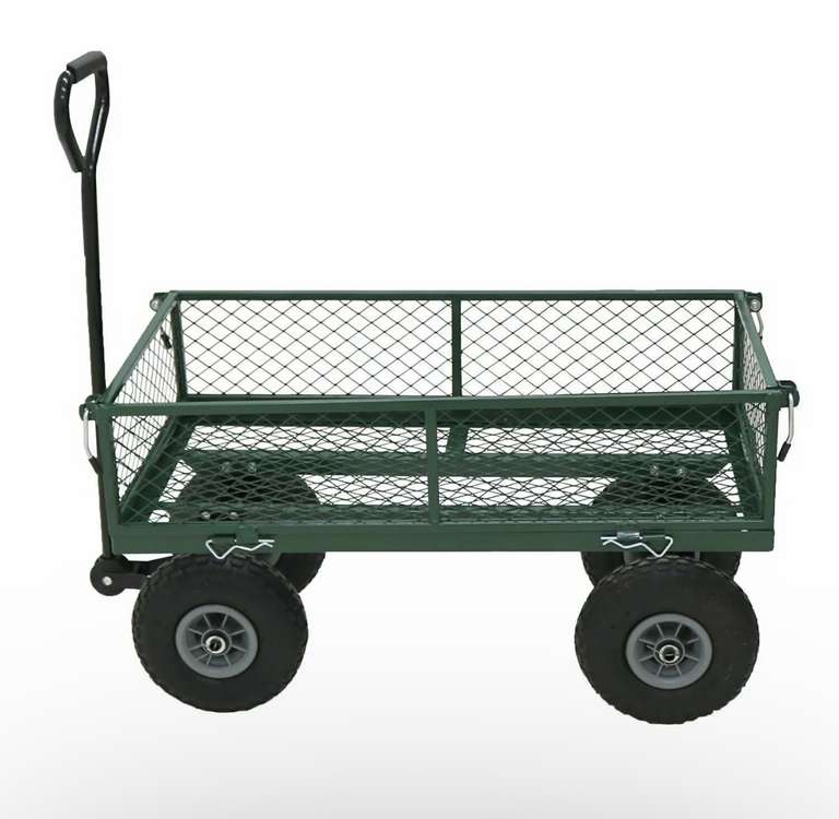 Heavy Duty Garden Trolley Cart Wheelbarrow Trailer - w/ Code , Sold By EZGOODS ONLINE (UK Mainland)