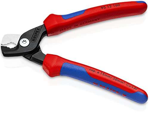 Knipex StepCut Cable Shears burnished, with multi-component grips 160 mm 95 12 160