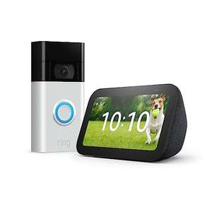 Ring Video Doorbell by Amazon, Satin Nickel, Works with Alexa + All-new Echo Show 5 (3rd generation)