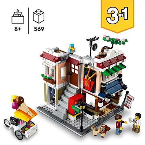 LEGO 31131 Creator 3in1 Downtown Noodle Shop House to Bike Shop or Arcade Modular Building - £29.99 @ Amazon