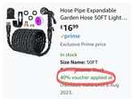 Hose Pipe Expandable Garden Hose 50ft (with voucher) @ HOMOZE / FBA