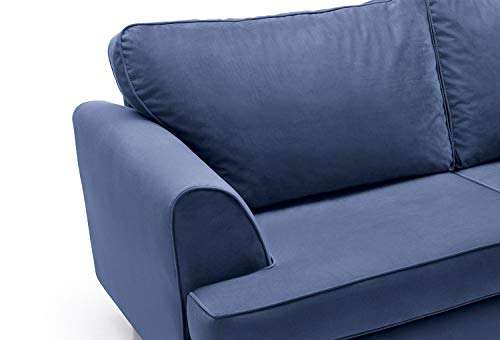 Abakus Direct Oxford Blue Water Repellent Velvet Fabric 3 Seater Couch (Green & Gray Also Available) - £199 @ Amazon Sold by Abakus Direct