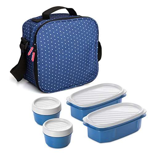 Tatay Urban Food Casual - Insulated Lunch Bag, 3L Capacity, 4 Plastic Food Storage Containers (2 x 0.5 L, 2 x 0.2 L)
