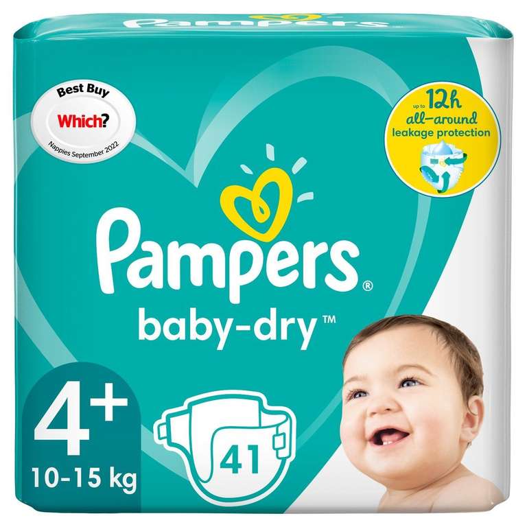 Pampers Baby-Dry Nappies Size 4+ 41 per pack