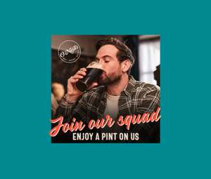 Complimentary pint, wine or soft drink voucher on newsletter sign up