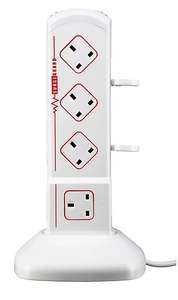 Masterplug Surge 10 socket Switched Surge protected White Extension lead, 2m - £7 + Free Click and Collect @ B&Q