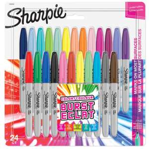 Sharpie Colour Burst and Assorted Original Permanent Markers Fine Point 24 Pack - £6 + Free Click and Collect (Select Stores) @ Wilko