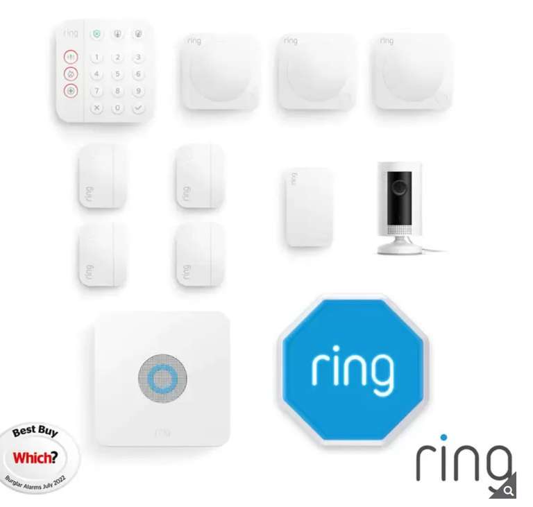 Ring 11pc Alarm Starter Kit Including Outdoor Siren with Indoor Camera - £227.98 @ Costco (From 23/01)