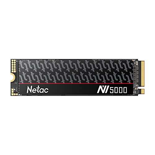 Netac NV5000-t 1TB NVMe 1.4 Internal SSD M.2 PCIe 4.0 SSD 1TB with Heatsink & 3D NAND - £81.89 with voucher, sold by Netac on Amazon