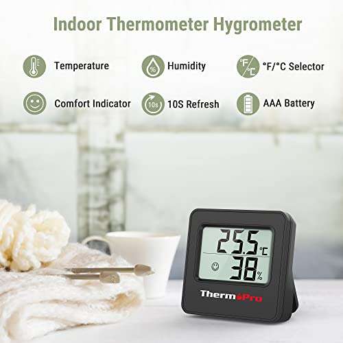 3x Digital Room Thermometer Hygrometer Temperature Humidity Monitor Meter  Clock
