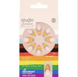 Superdrug Studio London False Nails Pride Edition £1 each or buy one get one half price offer free click and collect for beauty card holders