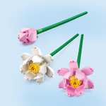 LEGO Creator Lotus Flowers Set, Bouquet Building Kit for Girls, Boys and Flower Fans,