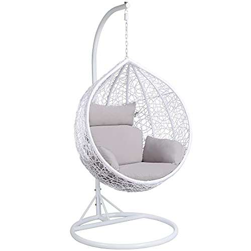Yaheetech Garden Egg Chair Patio Swing Chair - £187.99 With Voucher, Dispatched By Amazon, Sold By Yaheetech UK