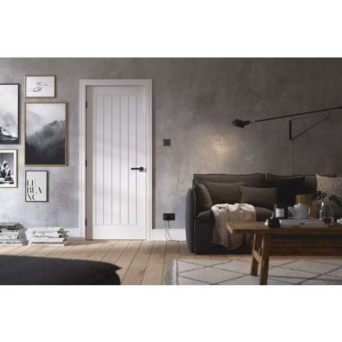 Wickes Geneva Cottage White Primed Solid Core Door - 1981 x 762mm £75 Free Click & Collect @ Wickes