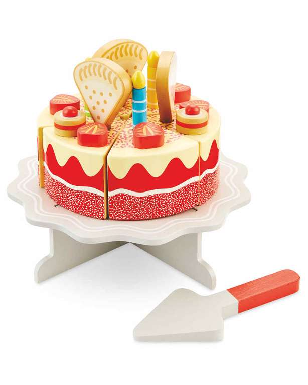 Little Town Wooden Birthday Cakes - Rainbow Cake, Strawberry Shortbread Cake or Cuthbert Cake