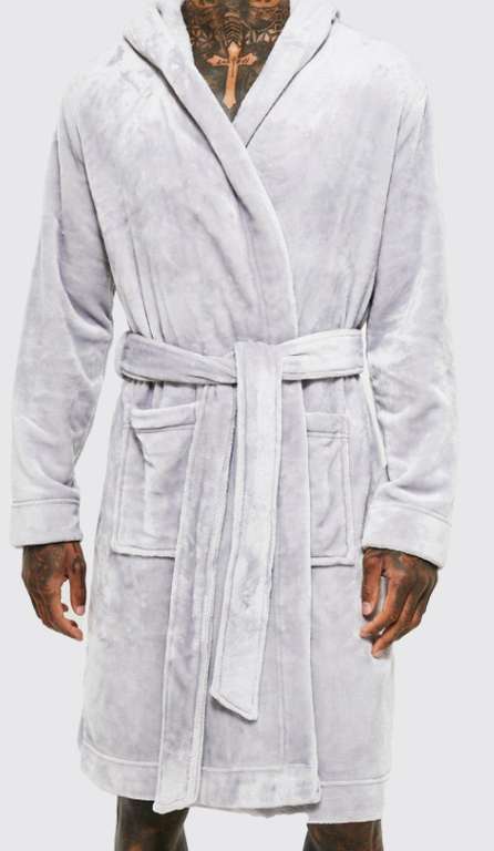 Men's Hooded Dressing Gown (Size Medium) - £14 Delivered (With Code) @ BoohooMAN