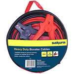 Sakura Heavy Duty Booster Cables Jump Start Leads - 400 Amp 3mtr Colour Coded Clamp - For Cars Up To 3.0L , flat battery - £11.49 @ amazon