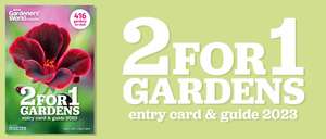 Free 2-for-1 Gardens Entry Card + free seeds with £5 Gardeners' World Magazine sub: 3 issues for £5 (much cheaper than single copy)