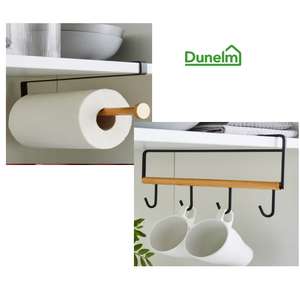 Under-Shelf 4 Mug Holder /Kitchen Roll Holder From £3.15 with Free Click and Collect