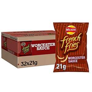 Walkers French Fries Worcester Sauce Snacks, 21g (Case of 32) £9.33 @ Amazon