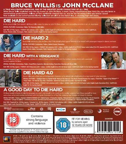 Die Hard - Legacy Collection (Films 1-5) ( Blue-ray) - £15.00 @ Amazon