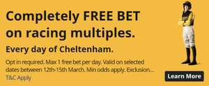 Free £1-10 Racing Multiples every day of Cheltenham