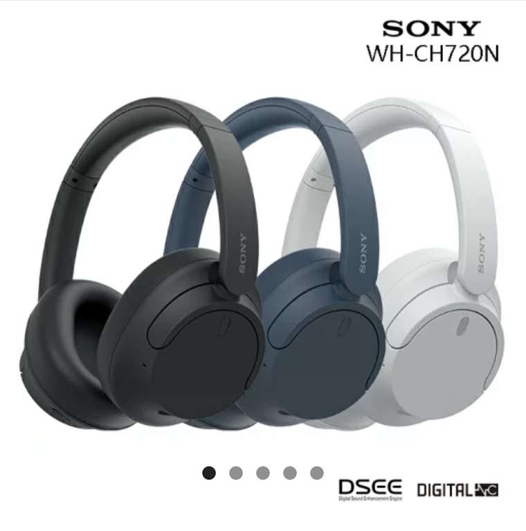 Sony WH-CH720N Noise Cancelling Bluetooth Wireless Overhead Headphones with Mic/Remote,2yr guarantee,Free delivery