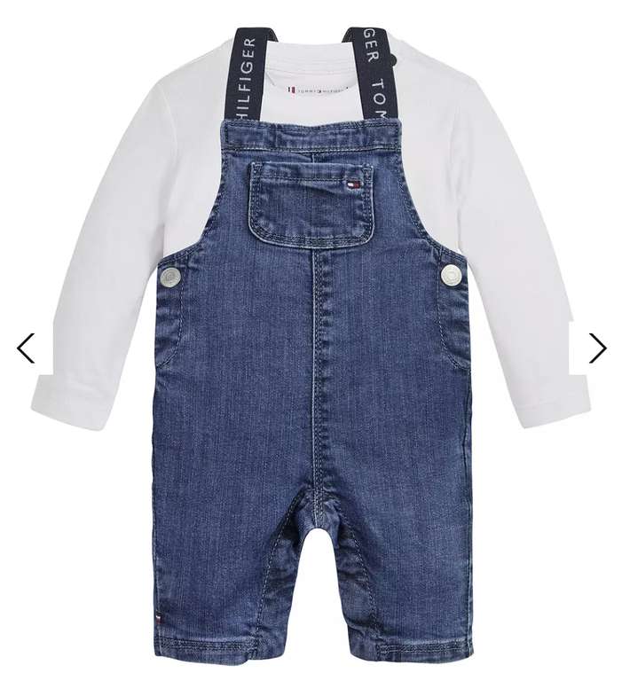 CLEARANCE: Tommy Hilfiger Baby Dungaree and Top Set, White. £37.50 Free C&C @ John Lewis & Partners