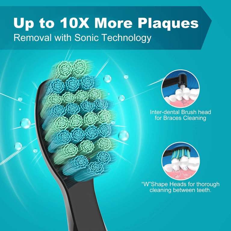 Fairywill Sonic USB Rechargeable Electric Toothbrush 2 pack with 8 heads for £21.24 delivered, using code @ thinkprice /eBay
