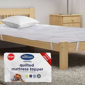 Silentnight Single Bed Quilted Mattress Topper & Pillow Set - £14 Delivered @ WeeklyDeals4Less